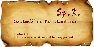 Szatmári Konstantina névjegykártya